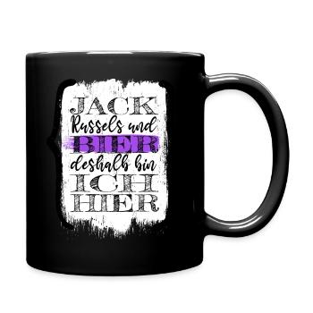 geburtstag hundefreund weizen bluthund - Tasse einfarbig - Schwarz - Rechts