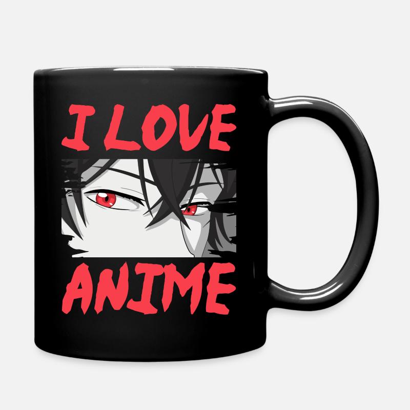 I love Anime - Tasse einfarbig - Schwarz