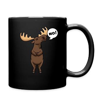 Stubborn moose with moose antlers Elentier No - Full Colour Mug - black - Right
