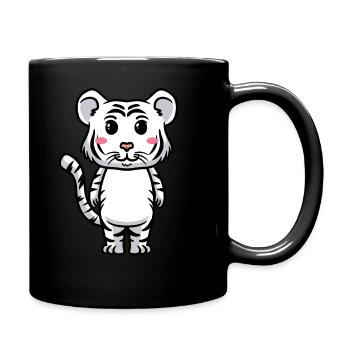 Tigre blanc Emoticon Tigre du Bengale - Mug uni - noir - Droite