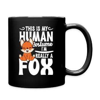Renard amoureux du renard - Mug uni - noir - Droite