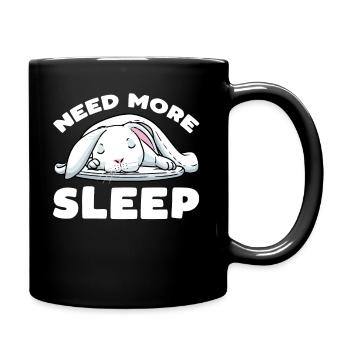 White Rabbit Rabbit - Full Colour Mug - black - Right
