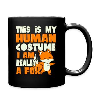 Renard amoureux du renard - Mug uni - noir - Droite