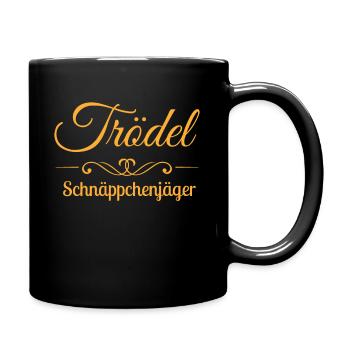 Trödel Schnäppchenjäger Flohmarkt Trödelmarkt - Tasse einfarbig - Schwarz - Rechts