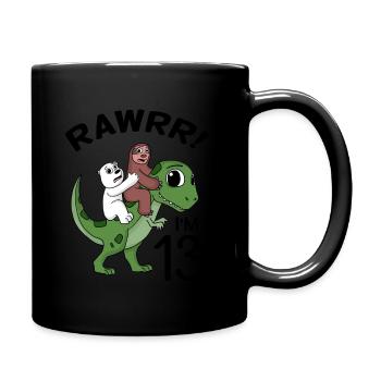 13.Geburtstag 13 Jahre Geschenk - Tasse einfarbig - Schwarz - Rechts