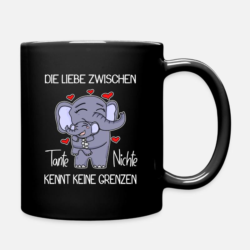 Tante und Nichte Bindung Beste Freunde Elefanten - Tasse einfarbig - Schwarz