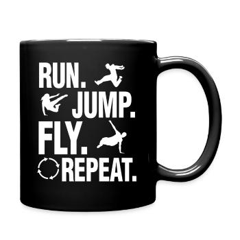 Free Running Traceuse Free Runner Run Jump Fly - Full Colour Mug - black - Right