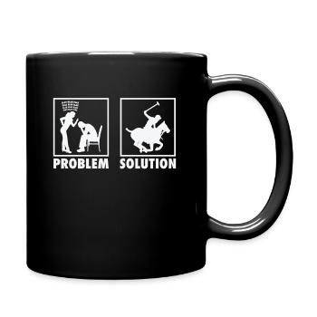 Polo Horseback Game Polo Players Statement - Tasse einfarbig - Schwarz - Rechts