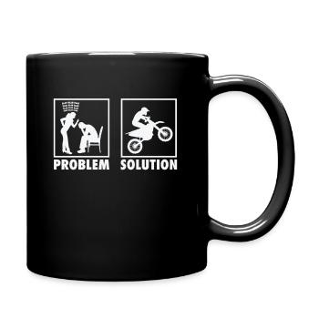 Motocross Motocross Racers Statement Problem - Tasse einfarbig - Schwarz - Rechts