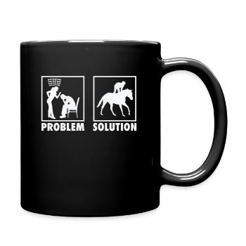 Horse Racing Horse Racers Statement Problem - Tasse einfarbig - Schwarz - Rechts