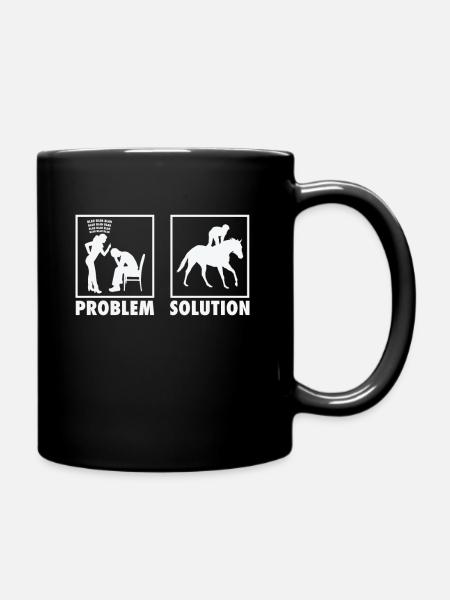 Horse Racing Horse Racers Statement Problem - Full Colour Mug - black