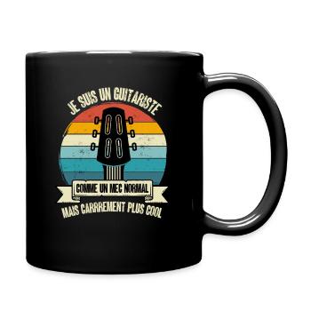 cadeau guitariste humour guitare rétro - Mug uni - noir - Droite
