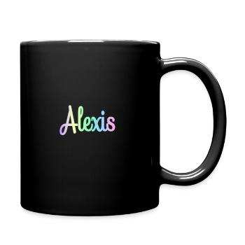 ALEXIS Rainbow Minimalist Cursive - Tasse einfarbig - Schwarz - Rechts
