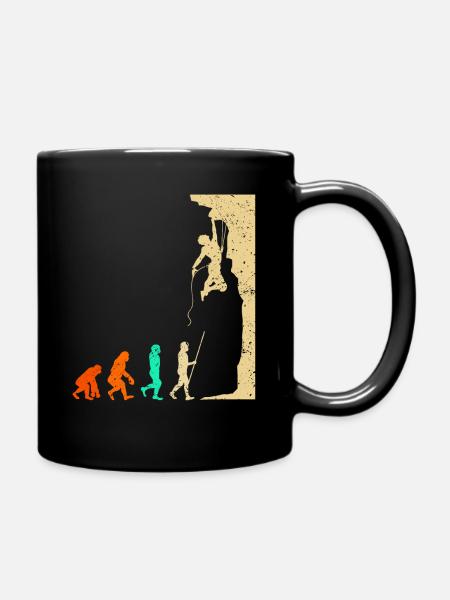 Vintage Bergsteiger Klettern Kletterer Bouldering - Tasse einfarbig - Schwarz