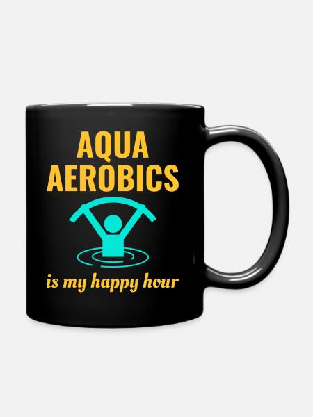 Wassergymnastik Aquatische Fitness Aqua Exercise - Tasse einfarbig - Schwarz