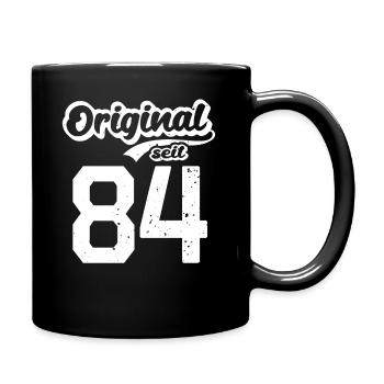 38. Geburtstag Original seit 1984 38 Jahre - Tasse einfarbig - Schwarz - Rechts