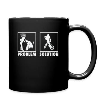 BMX Bikers Statement Problem Solution. - Tasse einfarbig - Schwarz - Rechts