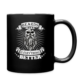 Beards make everything better - Full Colour Mug - black - Right