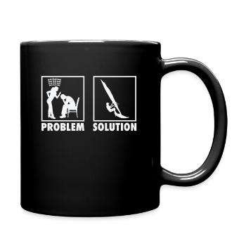 Windsurfing Windsurfer Statement Problem Solution. - Full Colour Mug - black - Right