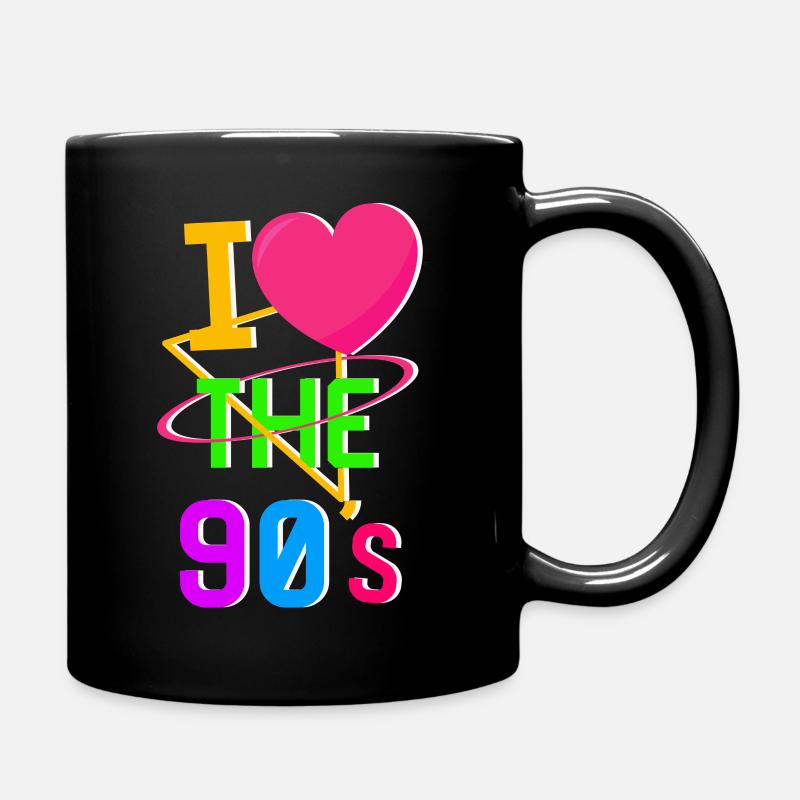 1990's 90s I Heart Nineties I Love the 90's Old - Tasse einfarbig - Schwarz
