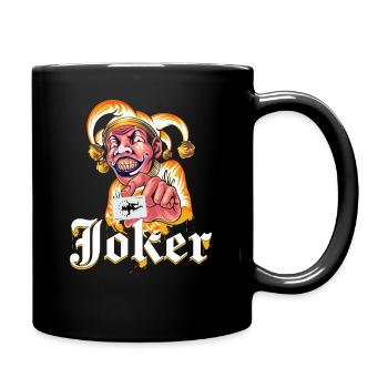 Joker Card Orange - Full Colour Mug - black - Right