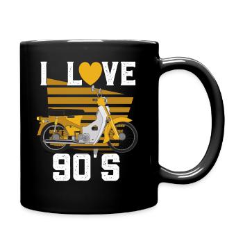 1990's 90s I Heart Nineties I Love the 90's Old - Tasse einfarbig - Schwarz - Rechts