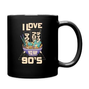 1990's 90s I Heart Nineties I Love the 90's Old - Tasse einfarbig - Schwarz - Rechts