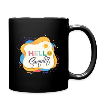 Es ist Sommer - Tasse einfarbig - Schwarz - Rechts