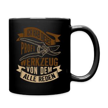 Gärtner Florist Profi Werkzeug Geschenk - Tasse einfarbig - Schwarz - Rechts