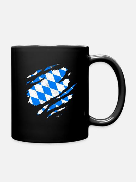 BAYRISCH FLAGGE BAYERISCHE RAUTENFLAGGE BAYERN - Tasse einfarbig - Schwarz