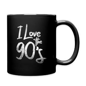 1990's 90s I Heart Nineties I Love the 90's Old - Tasse einfarbig - Schwarz - Rechts