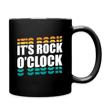 It's Rock O'Clock - Geologist - Full Colour Mug - black - Right
