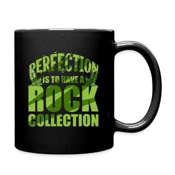 Perfection Is To Have A Rock Collection - Full Colour Mug - black - Right
