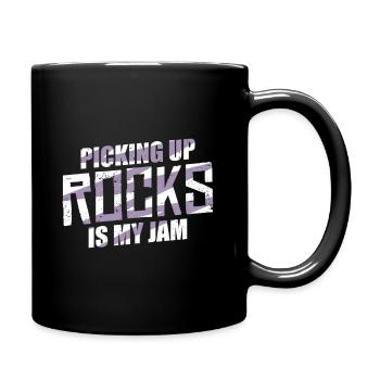Ramasser des roches est ma confiture | Collectionneur de roches - Mug uni - noir - Droite