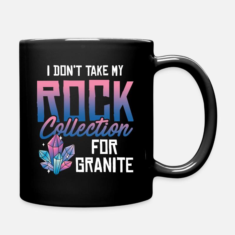 Funny Rock Collecting - Tasse einfarbig - Schwarz