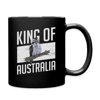 King Of Australia - Kookaburra - Full Colour Mug - black - Right