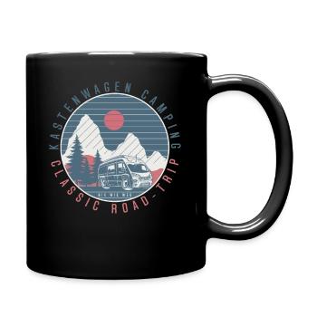 Kastenwagen Camping - Tasse einfarbig - Schwarz - Rechts
