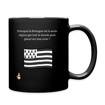 Pourquoi la bretagne - Mug uni - noir - Droite