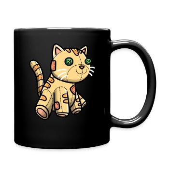 Orange Katze Niedliches Kuscheltier - Tasse einfarbig - Schwarz - Rechts