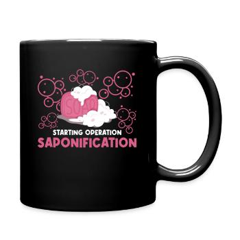 Démarrage de l’opération Saponification - Fabrication de savon - Mug uni - noir - Droite