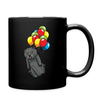 Chat écossais à oreille pliante - Mug uni - noir - Droite