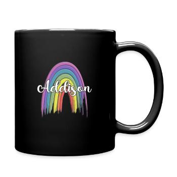 ADDISON Rainbow Cursive - Full Colour Mug - black - Right