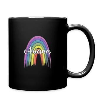 ARIANA Rainbow Cursive - Full Colour Mug - black - Right