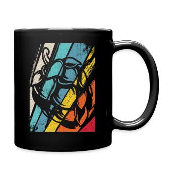 Hopfen Vintage Retro Craft Bier Liebhaber Brauen G - Tasse einfarbig - Schwarz - Rechts