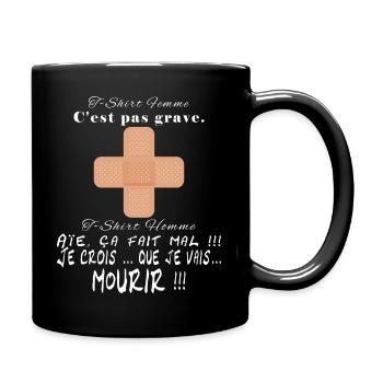 Les petits bobos - Mug uni - noir - Droite