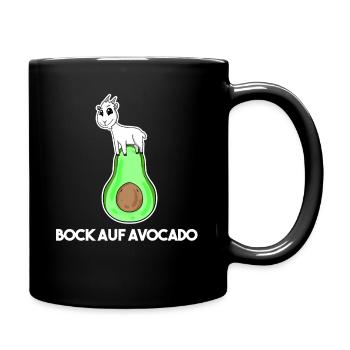 Bock auf Avocado - Ziege Ziegenbock - Tasse einfarbig - Schwarz - Rechts