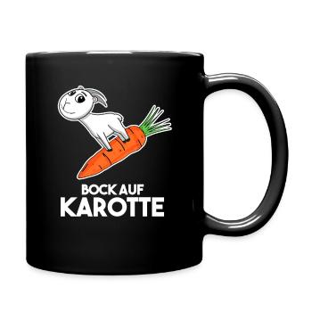 Karotte Ziege Ziegenbock - Tasse einfarbig - Schwarz - Rechts