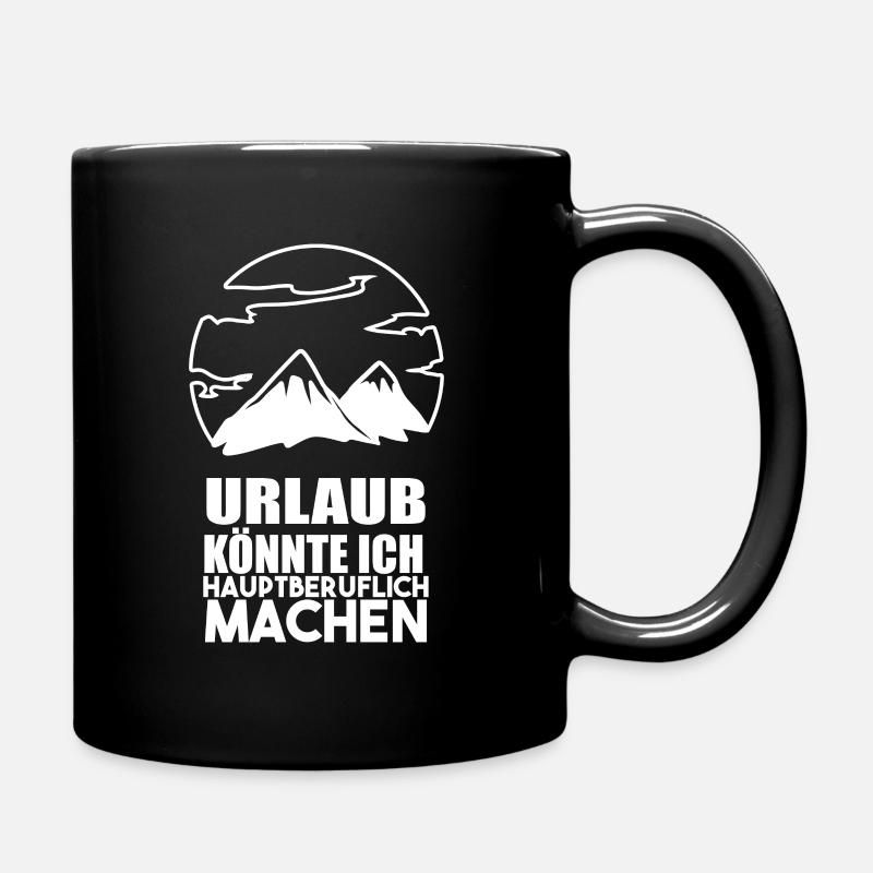 Urlaub Reise Urlaubsziel - Tasse einfarbig - Schwarz