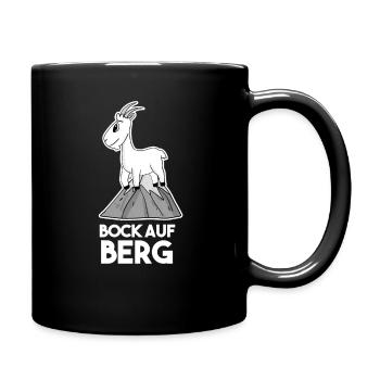 Bock auf Berge - Ziege Ziegenbock - Tasse einfarbig - Schwarz - Rechts