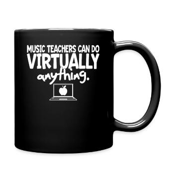 Music Teacher Gift Virtual Band Chorus Strings - Full Colour Mug - black - Right